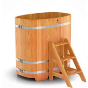 Купель для бани Bentwood овальная, 0,76х1,16х1.2 м из лиственницы натуральной премиум