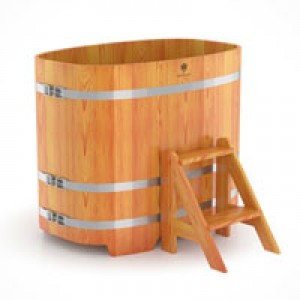 Купель для бани Bentwood овальная, 0,76х1,16х1 м из лиственницы натуральной премиум
