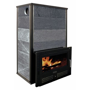 Дровяная печь для бани Klover RT 100 RV T (талькомагнезит) комплект