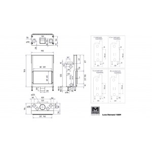Топка M-Design Luna 1000 V Diamond (Луна 1000 V Даймонд) Чугун