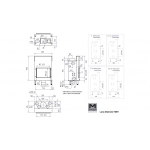 Топка M-Design Luna 700 H Diamond (Луна 700 Н Даймонд) Кортен-сталь