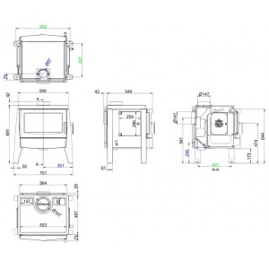 Отопительная печь Brunner Iron Dog 7 L/R