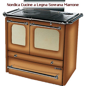 Отопительно-варочная печь La Nordica TermoSovrana D.S.A. Marrone Sfumato