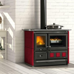 Отопительно-варочная печь La Nordica Rosa XXL Maiolica Bordeaux (Бордовый)