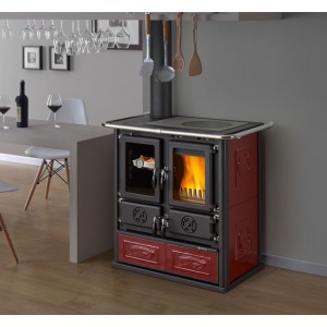 Отопительно-варочная печь La Nordica Rosetta Sinistra BII Liberty Bordeaux (Бордовый)