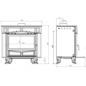 Отопительная печь Plamen Glas Franklin