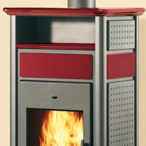 Печь-камин EdilKamin Warm cs rosso с конфоркой