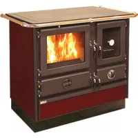 Отопительно-варочная печь с водяным контуром MBS SUPER THERMO MAGNUM 4D D RED (правая)