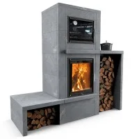 Отопительная печь с духовкой Теплый камень HERITAGE VII-2P