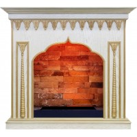 Портал Dimplex Abu-Dabi - Белый дуб, патина золото