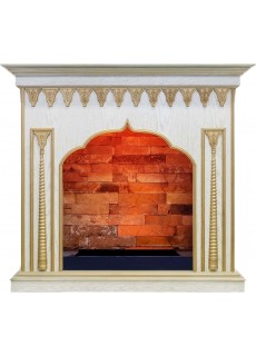 Портал Dimplex Abu-Dabi - Белый дуб, патина золото