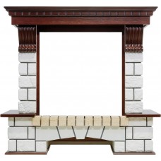 Портал Dimplex Pierre Luxe - Темный дуб / Белый (Высота 1040 мм)