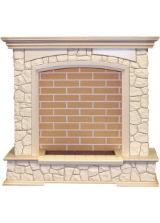 Портал Dimplex Preston - Слоновая кость с патиной / Кирпич