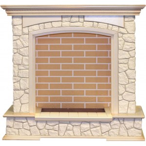Портал Dimplex Preston - Слоновая кость с патиной / Кирпич