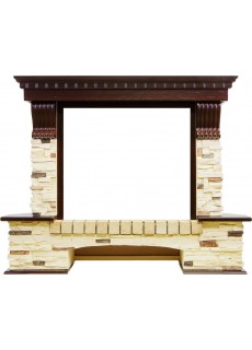 Портал Dimplex Pierre Luxe угловой - Темный дуб / Сланец (Высота 1000 мм)