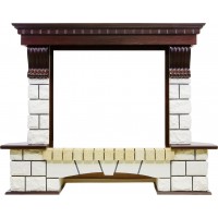 Портал Dimplex Pierre Luxe угловой - Темный дуб / Белый Портал Dimplex Pierre Luxe угловой - Темный дуб / Белый