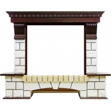 Портал Dimplex Pierre Luxe угловой - Темный дуб / Белый