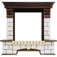 Портал Dimplex Pierre Luxe угловой - Темный дуб / Белый (Высота 1020 мм)