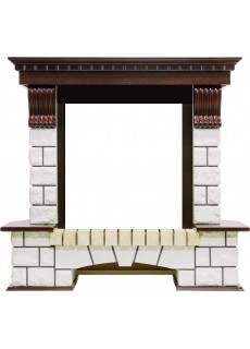 Портал Dimplex Pierre Luxe угловой - Темный дуб / Белый (Высота 1020 мм)