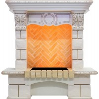 Портал Dimplex Pierre Luxe угловой - Слоновая кость / Шампань (Высота 975 мм)