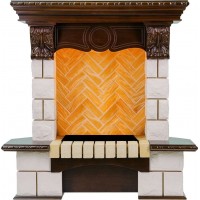 Портал Dimplex Pierre Luxe угловой - Темный дуб / Шампань (Высота 975 мм)