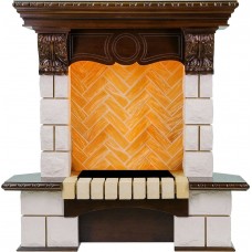 Портал Dimplex Pierre Luxe угловой - Темный дуб / Шампань (Высота 975 мм)