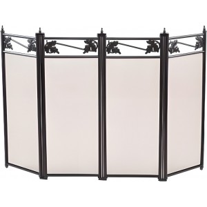Каминный экран LK C04044BK (черный по краю лепесток)