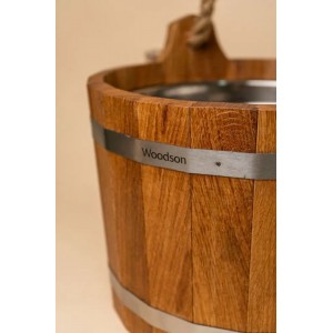 Шайка Woodson с нержавеющей вставкой, 10 л., Дуб