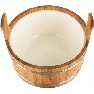 Шайка Woodson с пластиковой вставкой, 12 л., Дуб