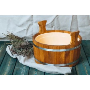 Шайка Woodson с пластиковой вставкой, 12 л., Дуб