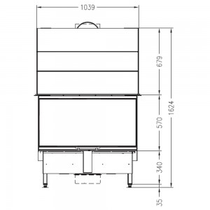 Каминная топка Palazzetti Sunny Fire 100 3D