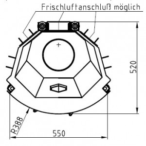 Каминная топка Hark 600/57 RK ECOplus, рамка золото