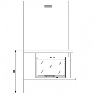 Каминная облицовка Palazzetti Montefeltro RH corner 78