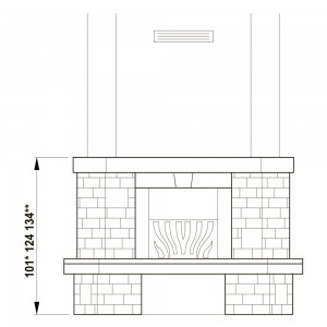 Каминная облицовка Palazzetti Valcamonica corner