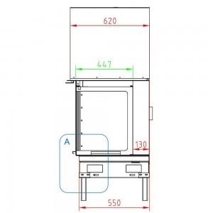 Каминная топка Axis F 900 right lateral glass BN1