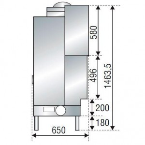 Каминная топка Axis H 1600 XXL WS Black BN3
