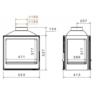 Каминная топка Liseo L5 4 Glasses, черная