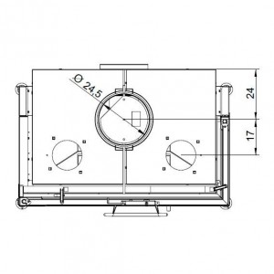 Каминная топка Palazzetti Ecomonoblocco 86 V08-S dx