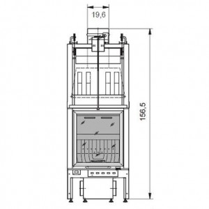 Каминная топка Palazzetti Ecomonoblocco 45 frontal