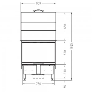 Каминная топка Palazzetti Sunny Fire 80 3D