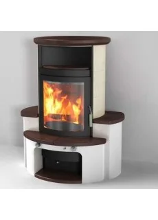 Отопительная Печь Hark 34 GT ECOplus, jola-braun/stone 245, зад.подкл., черная рамка