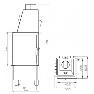 Каминная топка Hark 500/57 K VP ECOplus T1