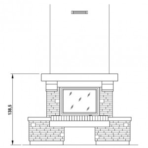 Каминная облицовка Palazzetti Courmayeur fulli-fitted 86