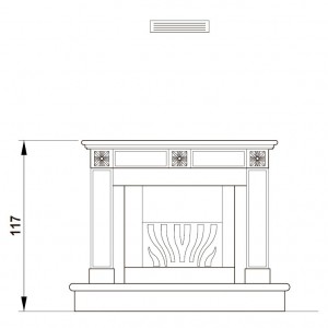 Мраморный портал Palazzetti Fiesole, Rosa Corallo, под Embl 78 V08 frontale