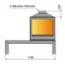 Отопительная печь Liseo Castiron LCI 5 GDFs Table, двусторонняя, стекло слева