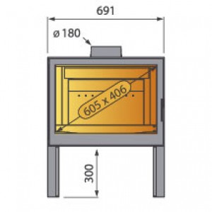 Отопительная печь Liseo Castiron LCI 7 GFL Stove, стекло слева