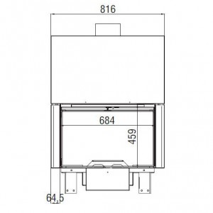 Каминная топка Axis KW80 Simple Face BN1