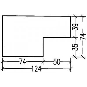 Каминная облицовка Hark 11/117 Bianco Beige, прав.
