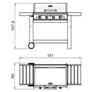 Газовый гриль Profy 4 Inox Sunday