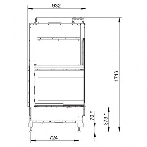 Каминная топка Palazzetti ECOMONOBLOCCO WT 66R N11